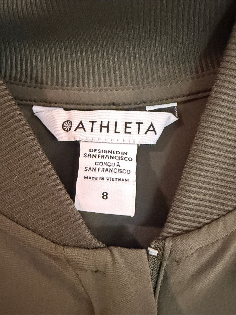 Athleta Brooklyn Olive Green Sleeveless Utility Jumpsuit - Picture 7 of 7